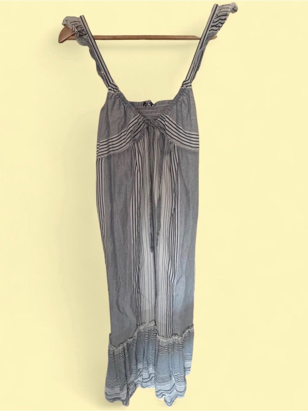Splendid Striped Maxi Dress - Navy and White